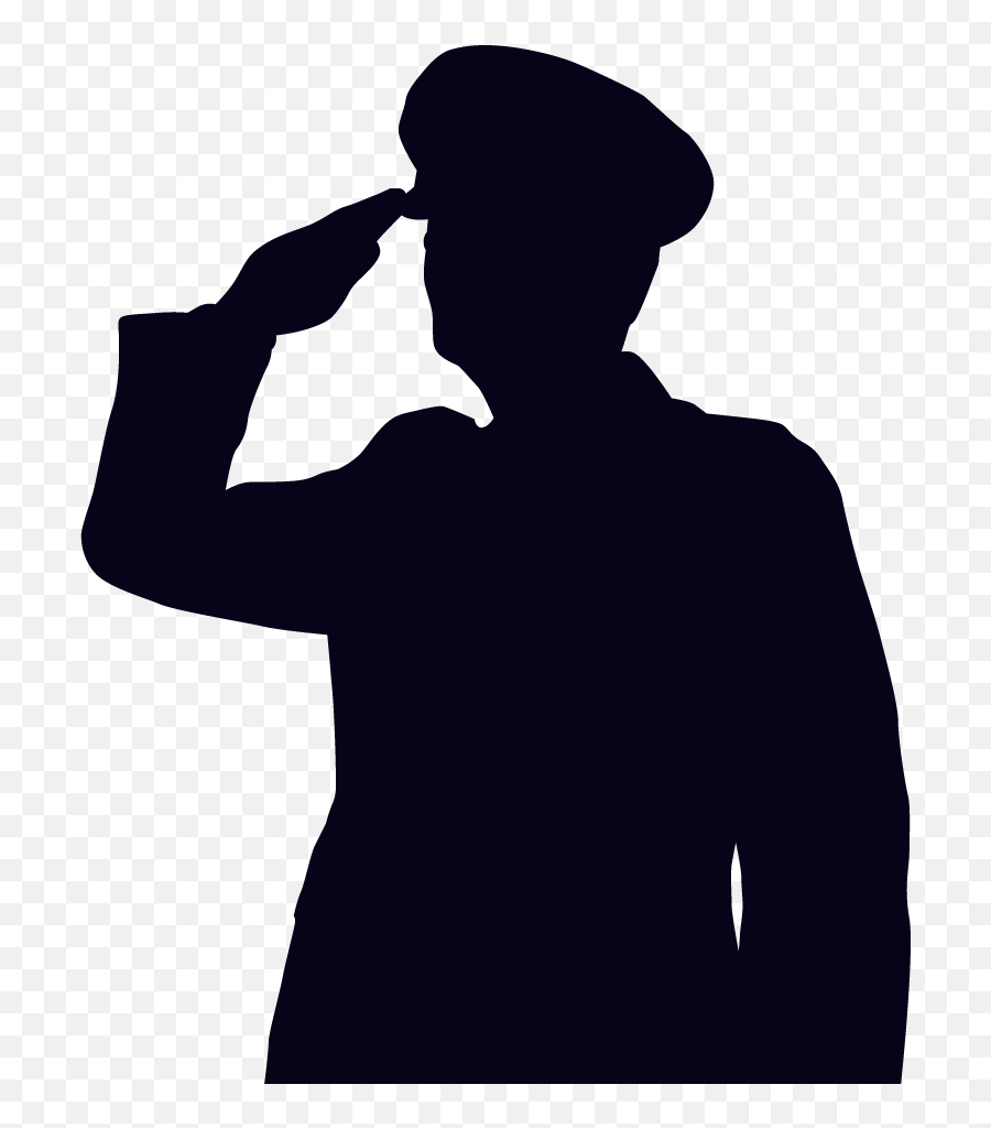 Soldier Salute Silhouette Vector - Silhouette Army Salute Emoji,Saluting Emoticon