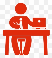 Silhouette Vector Image Of Man - Home Office Icon Png Emoji