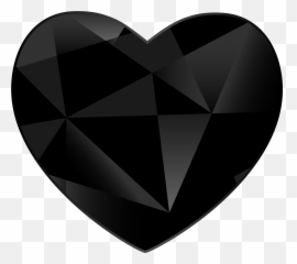 Free Black Heart Transparent Background - Emoji