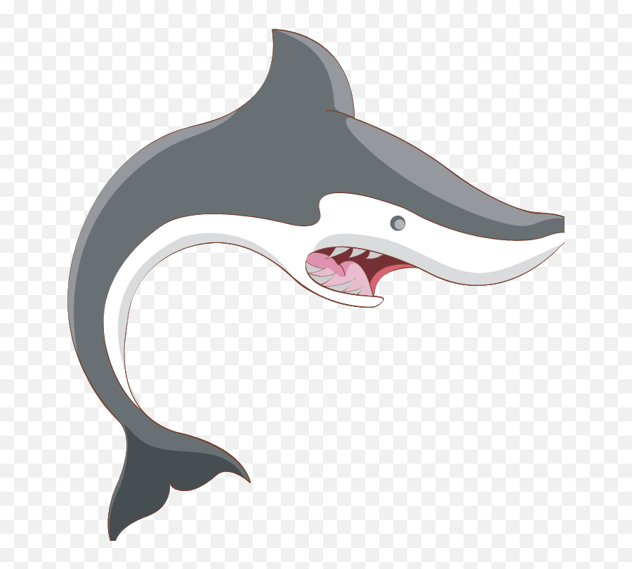 Tiger Shark Great White Shark Clip Art - Shark Clip Art Emoji,Shark Emoji Text
