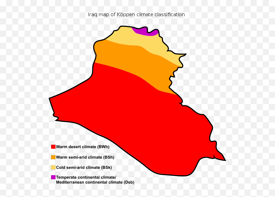 Iraq Map Of Köppen Climate Classification - Climate Zones In Iraq Emoji,Texas Emoji