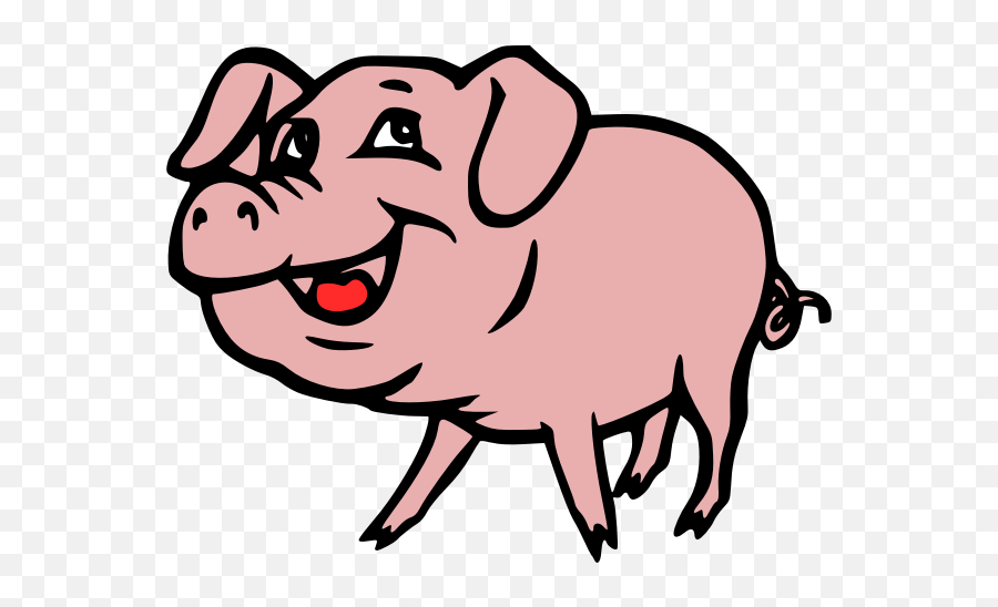 Smiling Pig - Pig Clip Art Emoji,Cat Cow Horse World Emoji