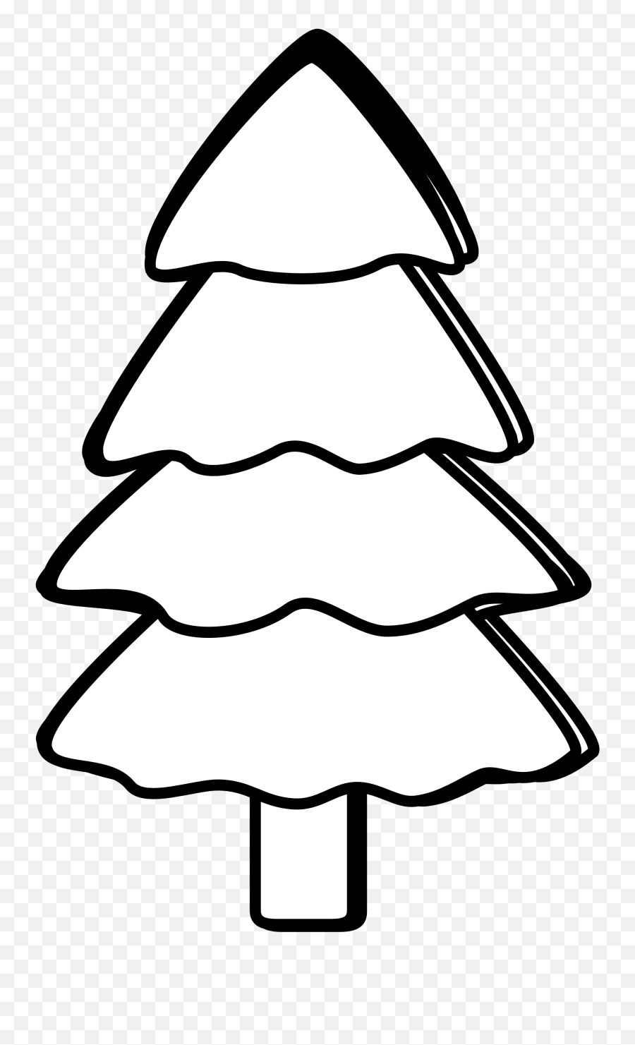 Pine Tree Clip Art Black And White 2 - Black And White Clipart Images Of Christmas Tree Emoji,Pine Tree Emoji
