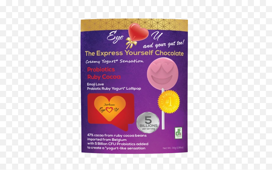 Eye Luv U Emoji Chocolates - Ruby Chocolate,U Emoji