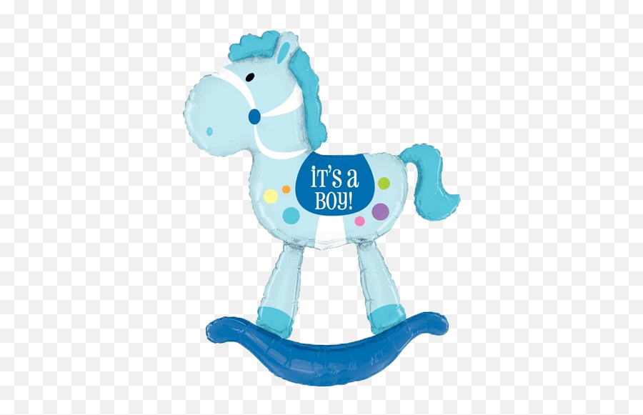 Giant Its A Boy Rocking Horse Balloon - Balloon Emoji,Donkey Emoji Facebook