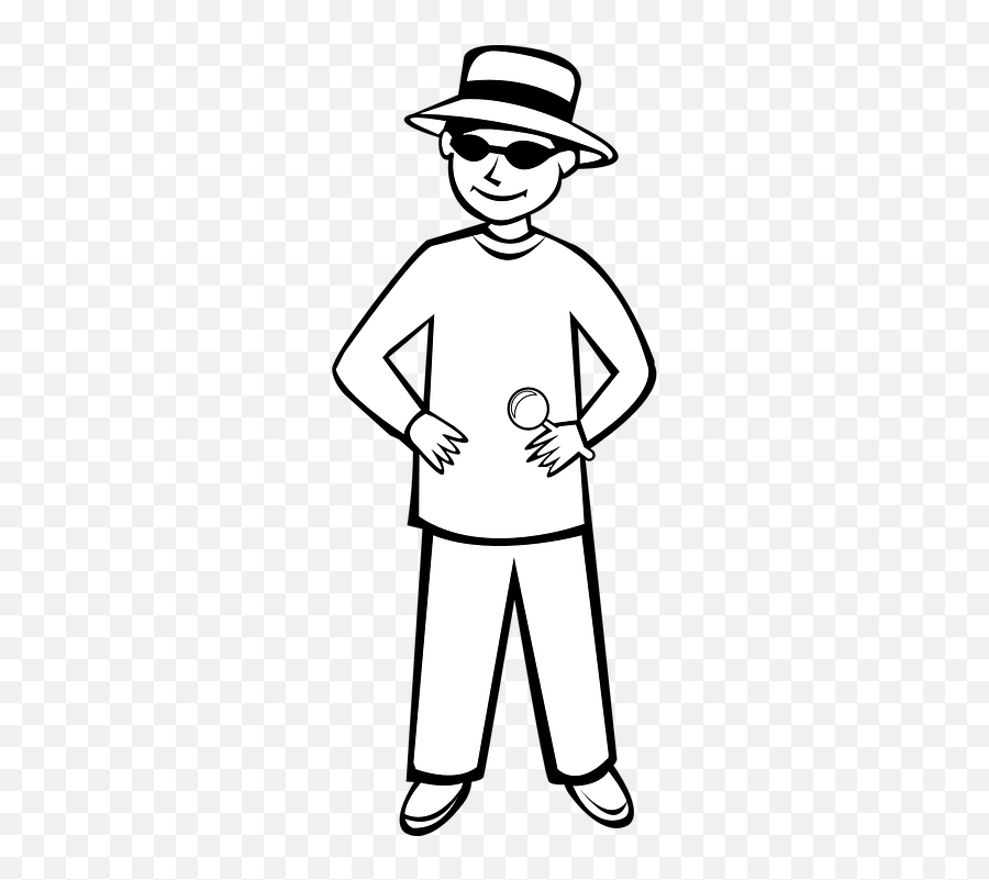 Free Spy Binoculars Vectors - Wearing Sunglasses Clipart Black And White Emoji,Spy Emoticon