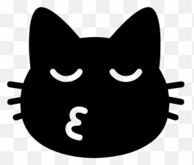 Android Emoji 1f63d - Black Cat