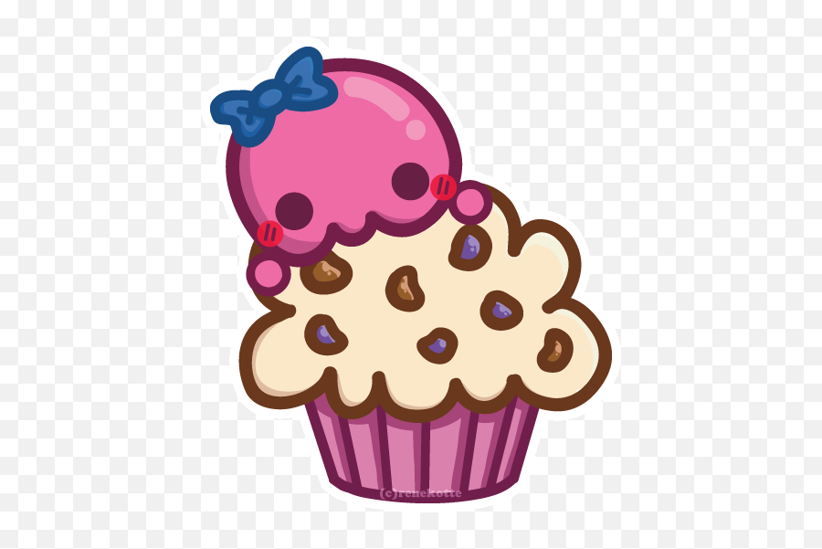 Cup Cakes Stickers For Android Ios - Cute Cup Cake Gif Emoji,Emoji Cupcakes
