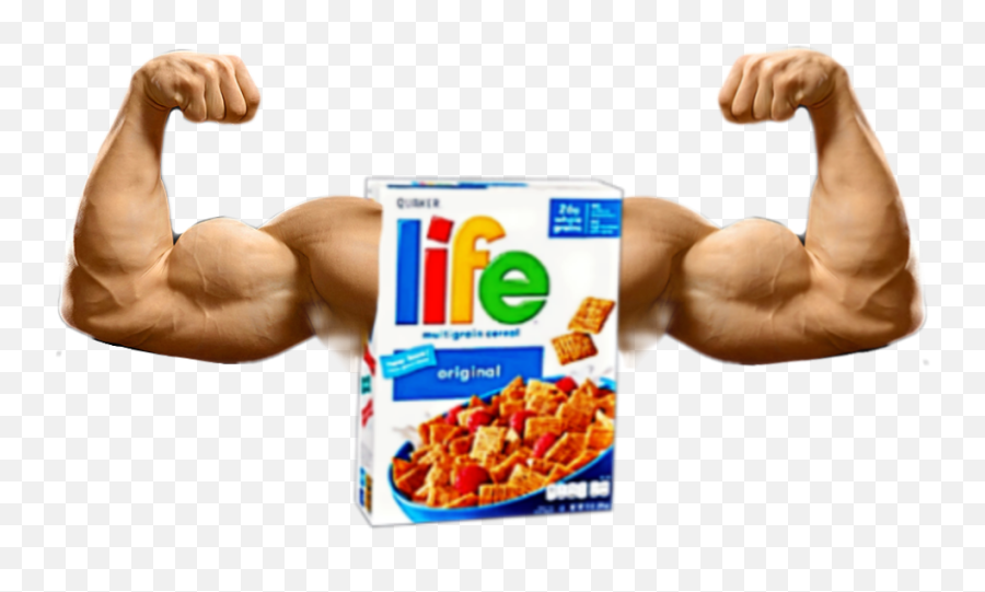 Life Biceps Arms Cereal Strong Powerful Freetoedit Ftes - Illustration Emoji,Bicep Emoji