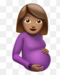 Pregnant - Sticker By Eliana Romero Transparent Background Pregnant Emoji,Pregnant Emoji