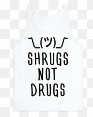 Shrug Emoji Tank Tops LookHUMAN - Sleeveless Shirt