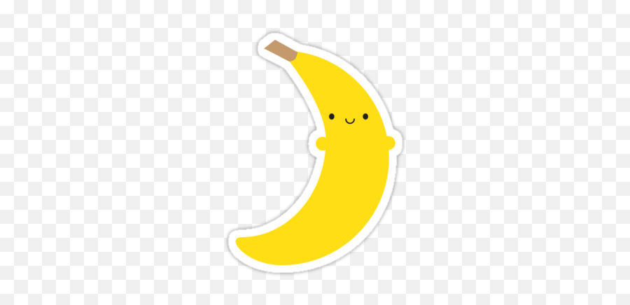 Kawaii Banana Stickers By Marcelinesmith Redbubble Awesome - Transparent Kawaii Banana Emoji,Lean Cup Emoji