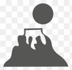 Rising sun on mountain icon - Transparent PNG u0026 SVG vector file Flat Top Mountain Peak Silhouette Icon Png Emoji