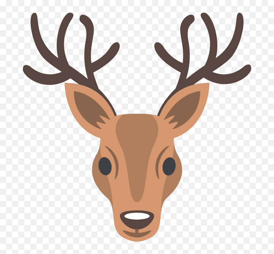 Jelen Emoji Klipart Zdarma Ke Stažení Transparentní Png - Reindeer Face Clip Art,Sob Emoji