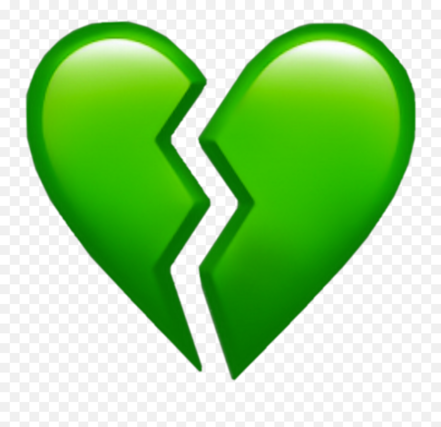 Emoji Green Sticker,Broken Heart Emoji Png