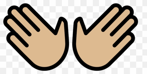 Open Hands Emoji Clipart - Imagem De Mãos Abertas