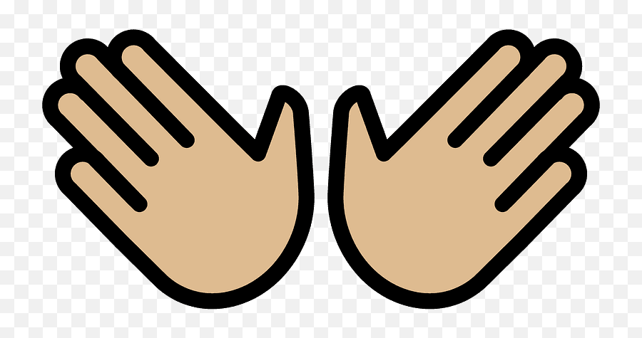 Open Hands Emoji Clipart - Imagem De Mãos Abertas,Open Hands Emoji