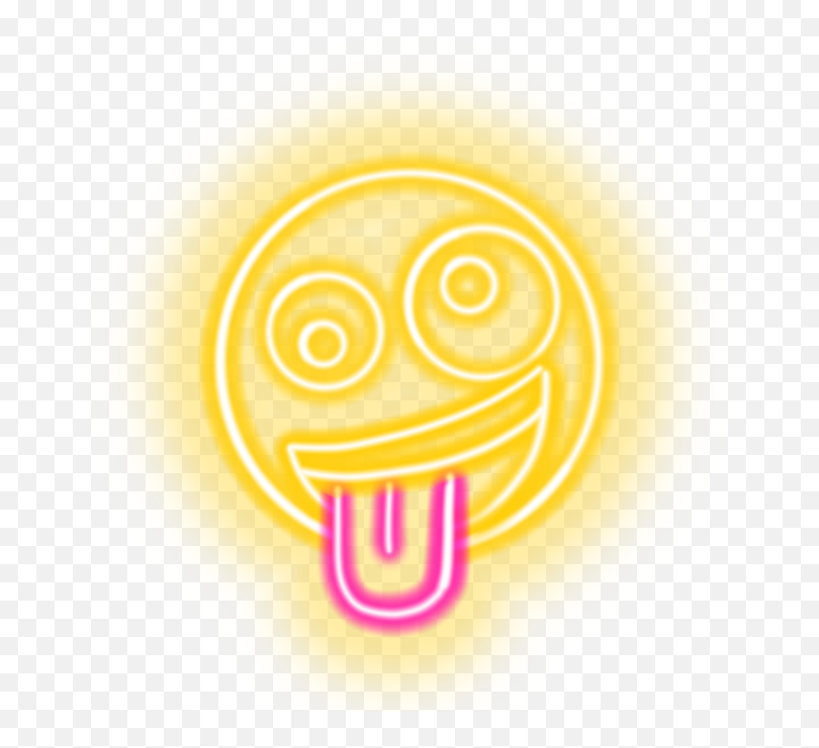 Neon Glow Emoji Stickerart Sticker - Happy,Glow Emoji