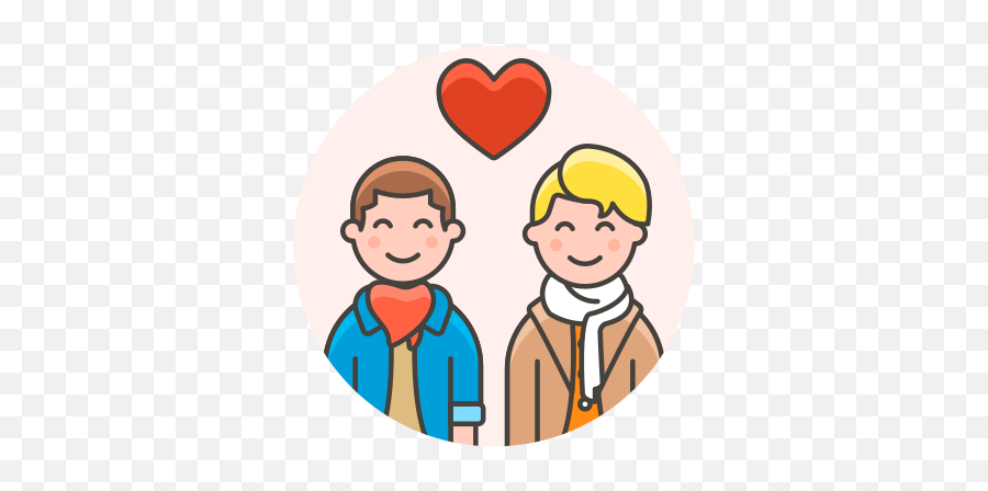 Couple Gay Love Free Icon Of Lgbt - Gay Couple Illustration Png Emoji,Free Gay Emoji