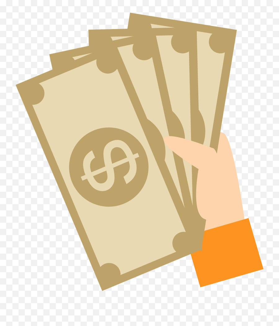 Dollar Bills In Hand Clipart - Cash Emoji,Dollar Bill Emoji