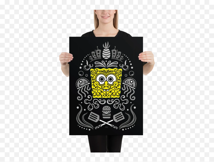 Sugar Sponge U2013 Spongebob Squarepants Shop - Poster Emoji,Sugar Skull Emoji