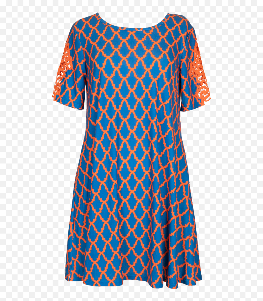 Simply Southern Blue U0026 Orange Tailgate Dress - Simply Southern Dress Emoji,Emoji Clothes And Accessories