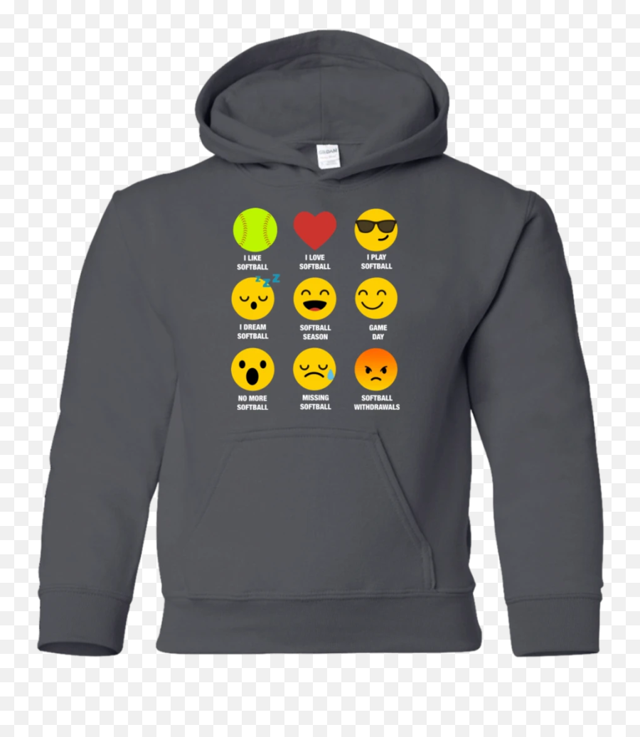 I Love Softball Emoji Emoticon Team - Sweater,Wolverine Emoji