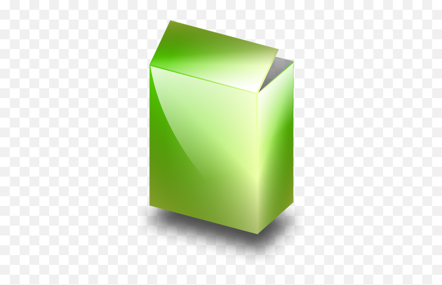 Green Box In 3d Vector Image - Open Carton Box Green Emoji,Empty Box Emoji