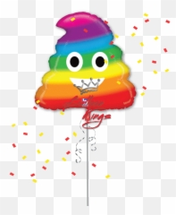 Rainbow Emoji Poo - Rainbow Poop Emoji Balloon,Rainbow Emoji