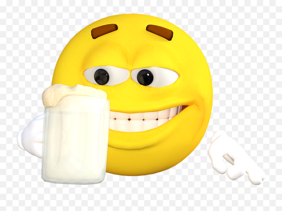 Emoticon Emoji Beer Cheers Drink - Emoticon Minum,Mad Emoji