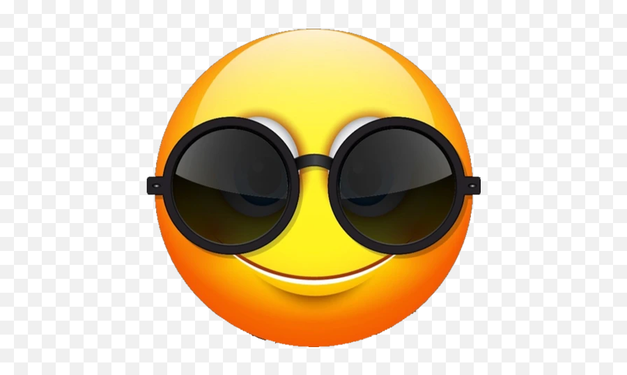 Round Glasses Emoji - Smiley,Sunglasses Emoticon