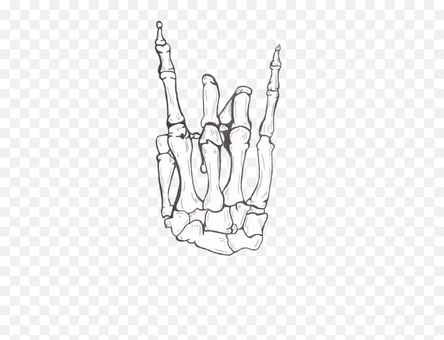 Shaka Drawing Good Vibes Transparent - Rock And Roll Skeleton Hand Emoji,Good Vibes Emoji