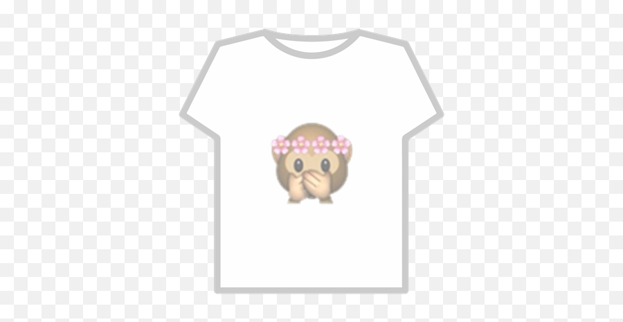 Flower Crown Monkey Emoji - T Shirt Roblox Aesthetic,Monkey Emoji
