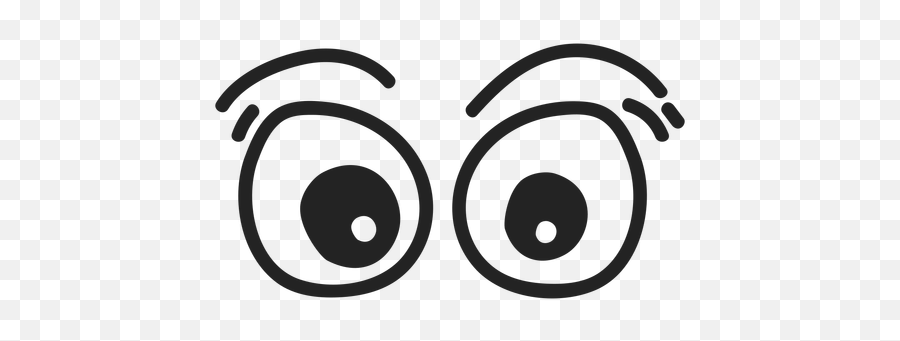 Comic Wide Open Emoticon Eyes - Wide Open Eyes Png Emoji,Wide Eye Emoji