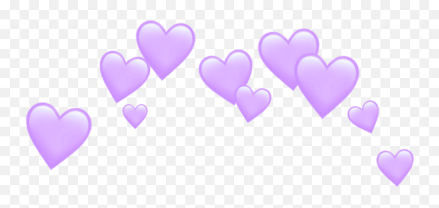 Purle Purplehearts Purpleheart Hearts - Heart Emoji Crown Transparent,Purple Hearts Emoji