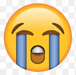 Uh - Crying Emoji Transparent Background