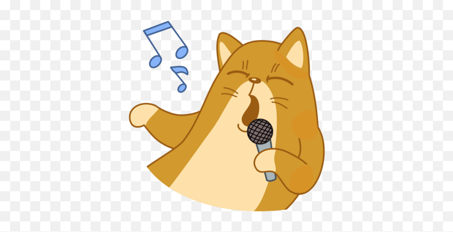 Stickers Singing Music Karaoke Freet - Cartoon Emoji,Emoji Karaoke