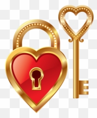 Lock Clipart Lock And Key Picture - Heart And Key Clipart Emoji,Lock And Key Emoji