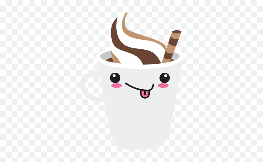 Tongue Out Kawaii Face Coffee - Transparent Png U0026 Svg Vector Cute Cup Coffee Emoji,Bubble Tea Emoji