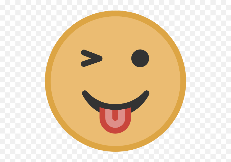 Yellow Lewd Face Graphic - Wink Emoji,Green Tongue Emoji
