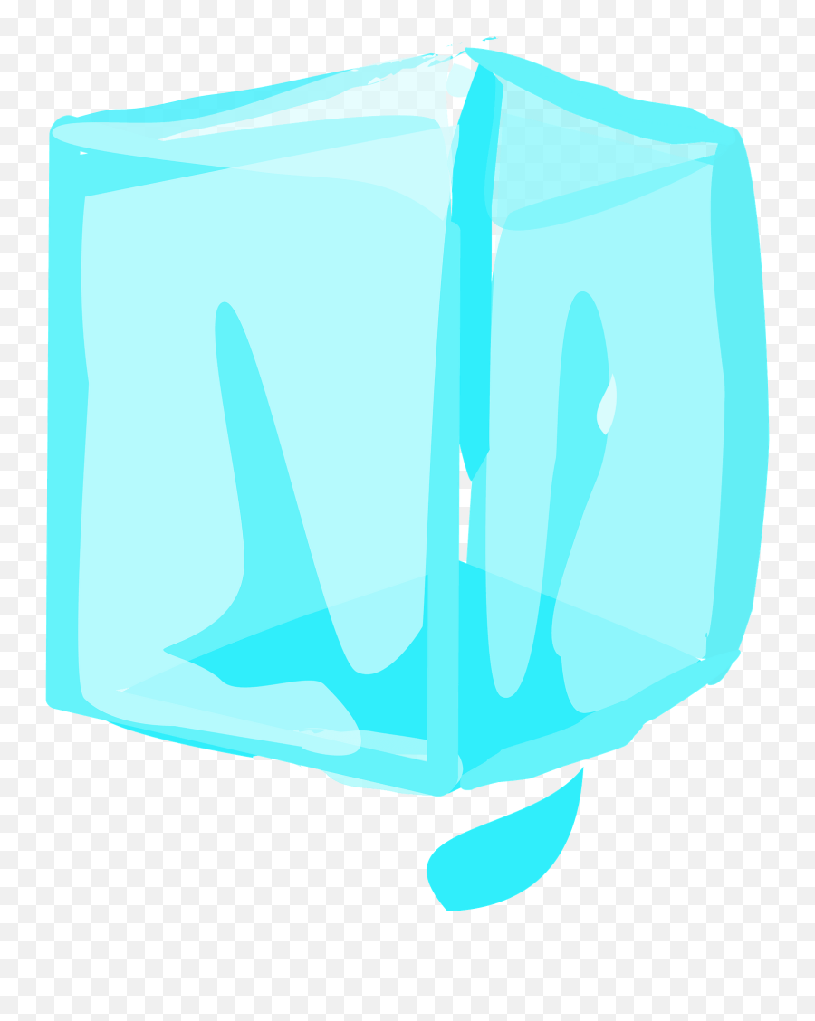 Ice Cube Dripping Clipart - Ice Melting Cartoon Gif Emoji,Ice Cube Emoji