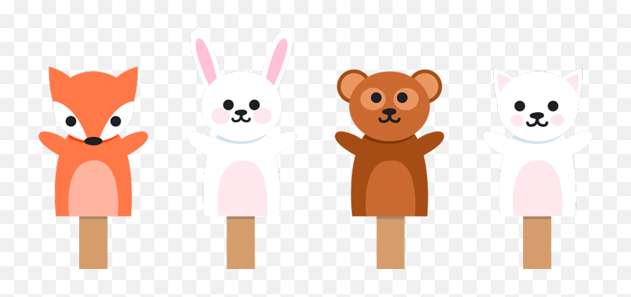 Cute Animals Cuddle Toys Wall Border Sticker - Dessin Marionnette Facile Emoji,Hugging Emoji Iphone