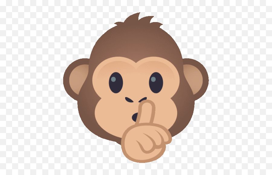 Shushing Monkey Joypixels Gif - Gif Emoji,Shushing Emoji