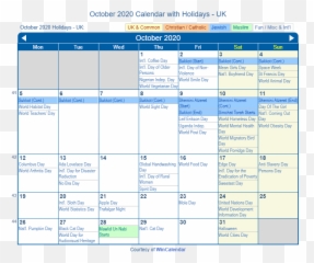 October 2020 Calendar With Holidays - United Kingdom German December Calendar 2019 Emoji,Memorial Day Emoji