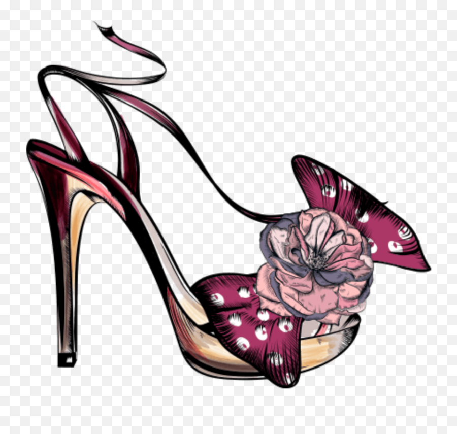 Heels Highheel Ladies Shoe Flower - For Women Emoji,High Heel Emoji