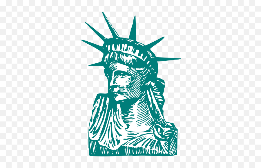 Statue Of Liberty Vector Drawing - Statue Of Liberty Illustration Emoji,Paris Flag Emoji