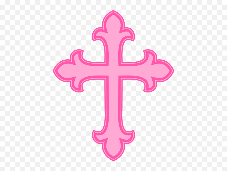 Baptism Beautiful Cross Transparent - Pink Cross For Baptism Emoji,Orthodox Cross Emoji