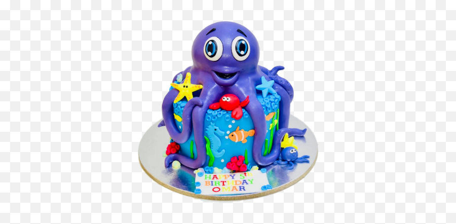 Graduation Cake 45 - Sea Creatures Cake Emoji,Emoji Themed Cake