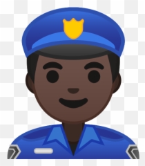 Dark Skin Tone Emoji - Polizei