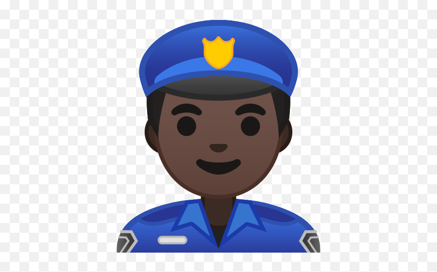 Dark Skin Tone Emoji - Polizei Emoji,Officer Emoji